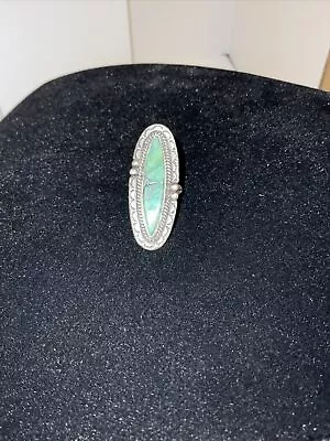 Vintage Native American  Sterling Silver Turquoise Ring Size 6 • $19.99