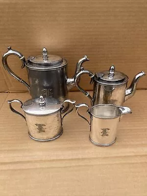 Meriden B. (Britannia) Company Silver Plate 4-Piece Tea Coffee Set 1837 • $1