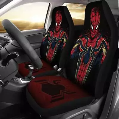 Marvel Iron Spider-Man Car Seat Covers 2PCS Universal Fit Pickup Seat Protectors • $54.14