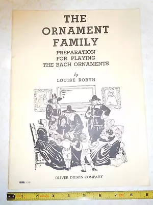 Rare Vintage 1939 The Ornament Family Preparation Bach Ormnts Sheet Music Book • $99.39