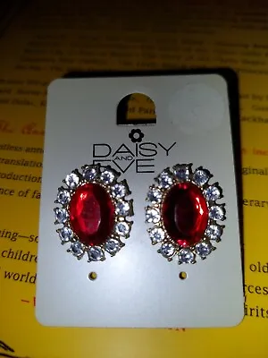 Daisy And  Eve Red Stone Earrings  • £2.99