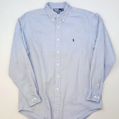 Polo Ralph Lauren Shirt Yarmouth Vintage 16 40 41 = Large LOOSE 90s Fit Relaxed • £22.99