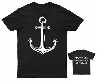 £14.95 • Buy Anchor T-Shirt Personalised Gift Customised Name Message