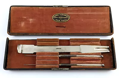 Antique George Tiemann & Co Surgical Case With Three Instruments 107 Park Row NY • $90