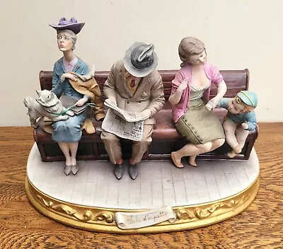 Capodimonte Porcelain Group  The Waiting Room  Signed Bruno Merli • £395