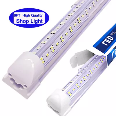 8FT Integrated LED Tube Light 144W LED Shop Light Fixture 8 Foot T8 Bulbs 12PCS • $199.97