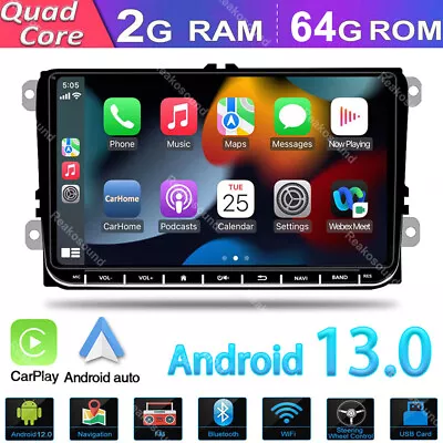 Android 13 Car Stereo Radio GPS Head Unit CarPlay For VW Jetta MK5/6 GTI Amarok • $115.99