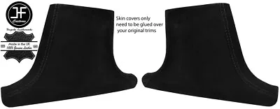 Black Stitch 2x Lower B Pillar Suede Covers Fits Mercedes W202 C Class 93-00 • $168.29