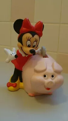 DISNEY Unique Plastic Minnie Mouse With Pig Piggy Bank   • $19.99