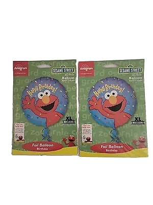 Elmo Foil Balloon Happy Birthday Party Decoration 18 Inch Round (Lot Of 2) NEW • $9.90