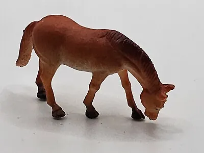 Brown Plastic Horse With Head Down Grazing Equestrian Cake Topper Decoration • £0.99