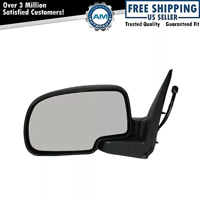 Side View Mirror Power Heated Smooth Black W/ Puddle Driver LH For Chevy GMC • $37.30