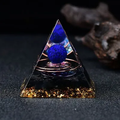 Orgonite Pyramid Lapis Lazuli Sphere Obsidian Gemstone Orgone Reiki Energy Heal • $19.92