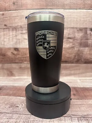 Porsche Logo 20oz – 2 Sided Lasered Insulated Tumbler –with Name • $24