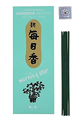 Japanese Nippon Kodo Morning Star Gardenia Incense 200 Sticks & Incense Holder • $11.95