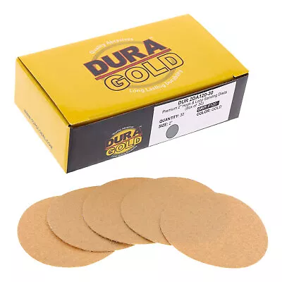 120 Grit 2  Gold Hook & Loop Sanding Discs DA Sanders - Box Of 30 Sandpaper • $9.99