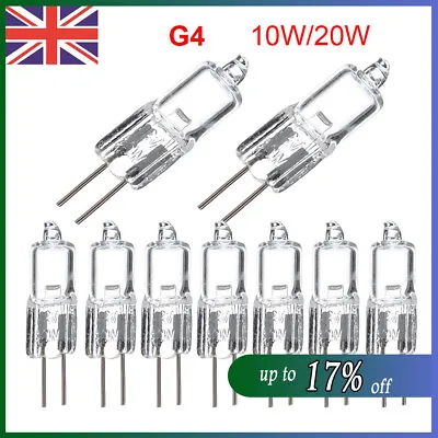 10-50 X G4 Halogen Bulbs Capsule Lamps Light Bulb 10W 20W Watt 12V Volt 2 Pin UK • £3.35