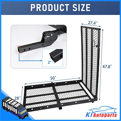 Folding Mobility Carrier Wheelchair Scooter Medical Loading Ramp Hitch Mount  • $150.99