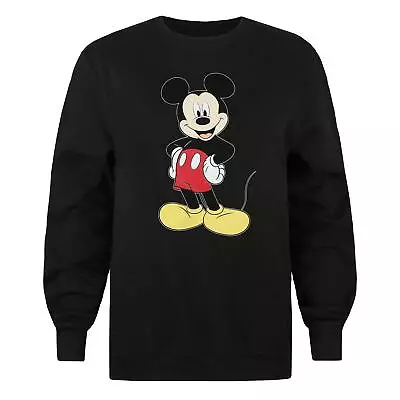 Disney Mickey Mouse Ladies Crew Sweatshirt  Boss Man Black S - XL Official • £14.99