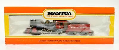 Mantua Ho Scale 308-74 Louisiana & Arkansas 4-6-0 Steam Engine & Tender #27 • $135.49