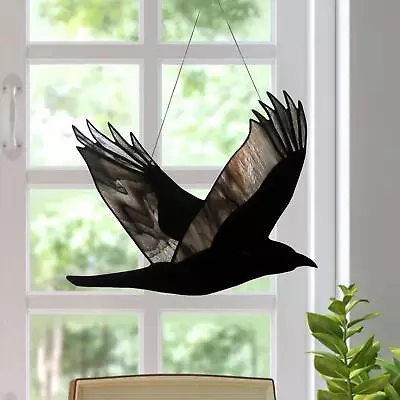 Raven Glass Window Hangings Halloween Decoration For Windows • £10.60