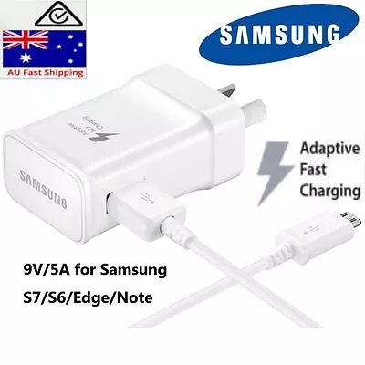 Genuine Samsung Fast Charging Adapter Or 1.2M Micro Usb Cable S6 S7 Edge Note 4 • $16.99