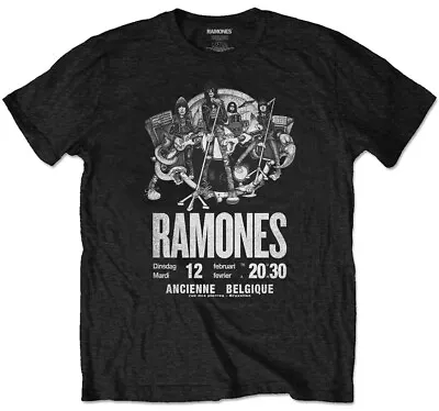 Ramones Belgique Black Eco T-Shirt OFFICIAL • £16.39