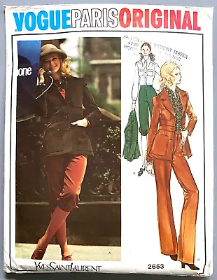 1972 Vogue Paris Original Yves Saint Laurent #2653 Cut/complete  Sz.8 • $17