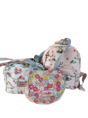 £19.99 • Buy GIRLS CHILDS CATH KIDS KIDSTON 2 X  SHOULDER BAGS 1 X BACKPACK  PINK BLUE FLORAL
