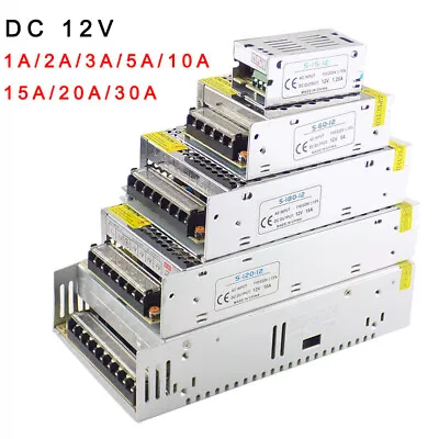AC 110V-220V TO DC 12V 2A 5A 10A 15A 20A 30A Switch Power Supply Adapter Driver • £5.63