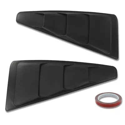 Fit For 05-14 Ford Mustang Carbon Look 1/4 Quarter Side Window Louvers Pair • $25.91