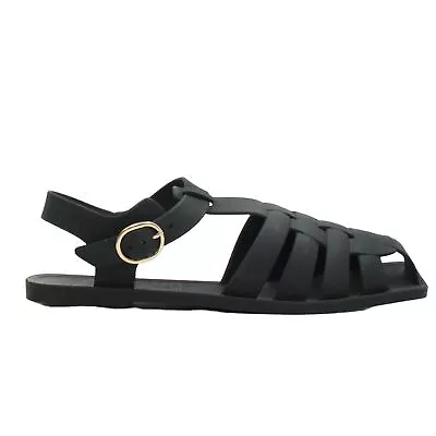 Zara Women's Sandals UK 4.5 Black 100% Other Flat • £13.30