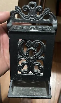 Antique Cast Iron Match Dispenser Wall Mount • $22