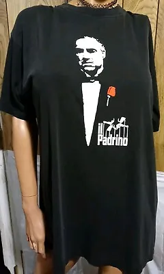 XL Vintage The Godfather IL Padrino Black T Shirt Hole Near Hem • $9.99