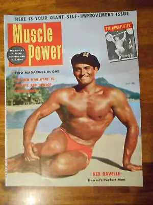 MUSCLE POWER Bodybuilding Fitness Magazine REX RAVELLE 7-54 • $15