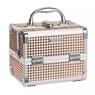 FRENESSA Makeup Train Case Portable Cosmetic Box Jewelry Organizer 2-Tier Tra... • $36.53