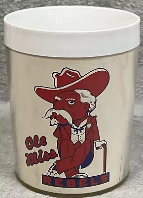 Ole Miss Rebels Vintage Plastic Thermo-Serv Mug NCAA Univ Of Mississippi 12oz • $21.19