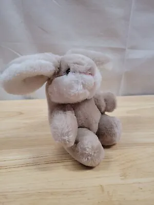 Vintage GUND Bunny Rabbit Plush Gray Floppy Chubby Chunky Doll Lovey 1982 • $10.04