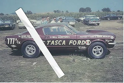 1960's NHRA Drag Racing-Bill Lawton-TASCA FORD-'65 A/FX Ford Mustang-427 SOHC • $7.71