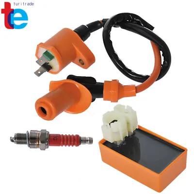 $11.86 • Buy Racing 6 Pin CDI Ignition Coil Spark Plug For GY6 50cc 125cc 150cc Moped Scooter