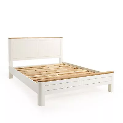 Oak Furnitureland Bed Hove Natural Oak Painted King Size Bed RRP £499.99 • £399.99