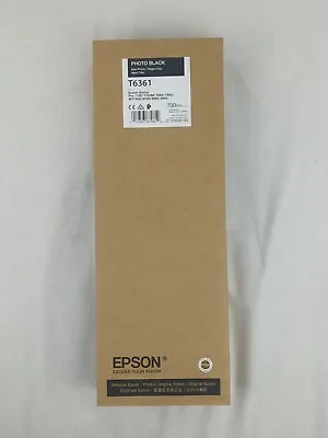 Sealed Genuine Exp.11/2022 Epson T6361 Photo Black Ink Cartridge Pro 7900 9900 • $54.99