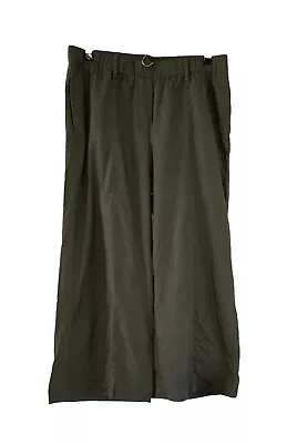 J Jill Linen Blend Stretch Pants Womens Small Green Capri Cropped Pull On • $20