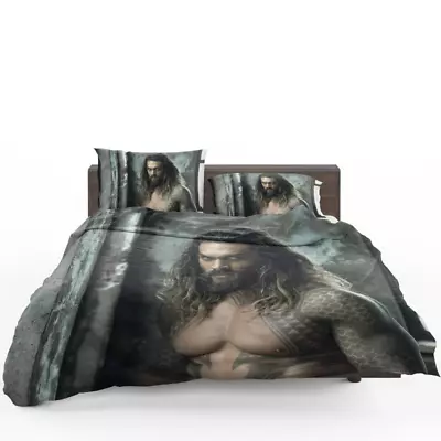 Jason Momoa Aquaman Justice League Quilt Duvet Cover Set Bedspread Doona Cover • $67.99