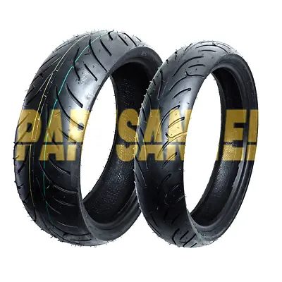 Front Rear Max Motosports Moto Tire Set 120/70-17 & 180/55-17 • $155
