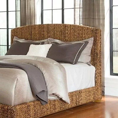 Coaster Laughton Banana Leaf California King Panel Wood Headboard In Brown • $681.99