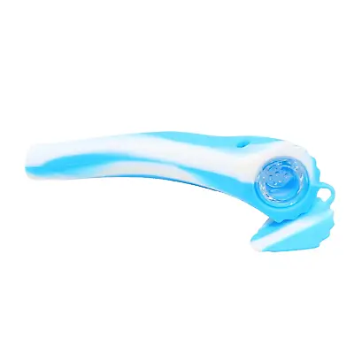5  Unbreakable Wave Vuvuzela Silicone Pipes Tobacco Smoking Pipe W/ Lid THB-77 • $12.11