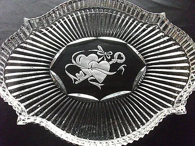 Waterford Crystal 10  Eternity Key To My Heart Dish Tray Plate~ireland • $229.99