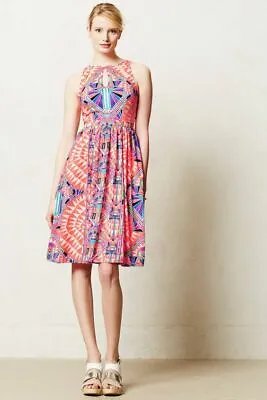 NWT Anthropologie Cosmic Coral Fountain Print Dress By Mara Hoffman Size 2 $328 • $60