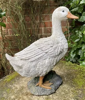 Vintage Lovely Old Well Weathered Decoy Goose Pond Mascot Garden Interior Statue • £0.99